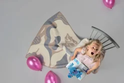 Røros Tweed Fugl og fisk throw, 100 x 135 cm, grey - beige