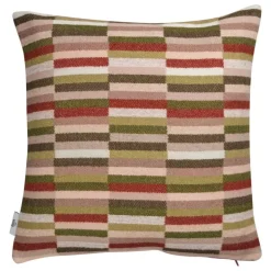Røros Tweed Ida cushion, 50 x 50 cm, olive burgundy