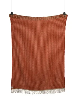 Røros Tweed Isak throw, 150 x 210 cm, red sumac