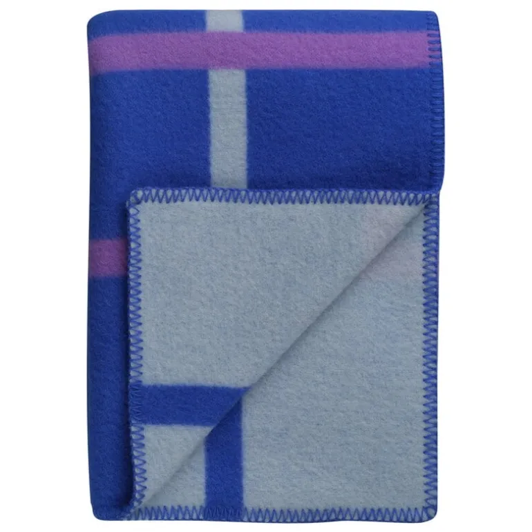 Røros Tweed Knut throw, 135 x 200 cm, cobalt blue
