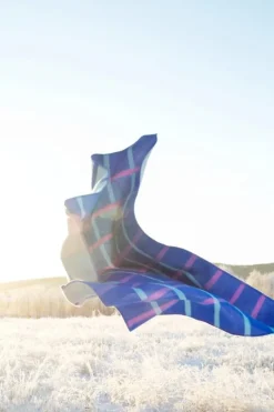 Røros Tweed Knut throw, 135 x 200 cm, cobalt blue