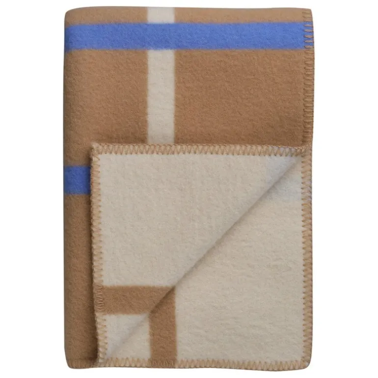 Røros Tweed Knut throw, 135 x 200 cm, taupe