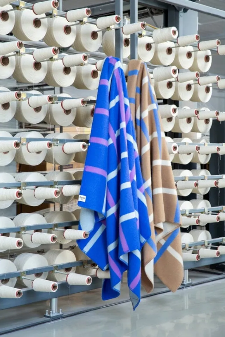 Røros Tweed Knut throw, 135 x 200 cm, taupe