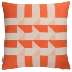 Røros Tweed Kvam cushion, 50 x 50 cm, orange