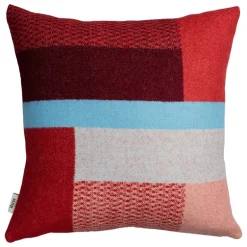 Røros Tweed Mikkel cushion, 50 x 50 cm, red