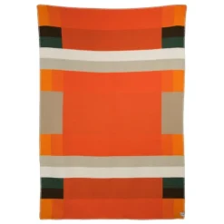 Røros Tweed Mikkel  throw, 135 x 200 cm, orange