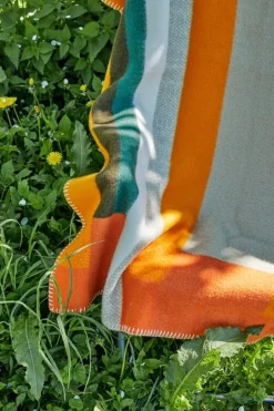 Røros Tweed Mikkel throw, 100 x 135 cm, orange