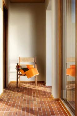 Røros Tweed Mikkel throw, 100 x 135 cm, orange