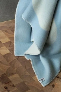 Røros Tweed Moon throw, 135 x 200 cm, crescent blue