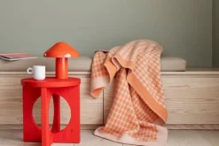 Røros Tweed Palette throw, 135 x 200 cm, coral