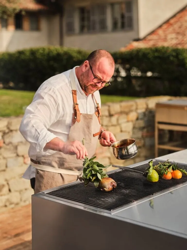 Röshults Module charcoal grill X, 100 cm, stainless steel