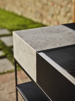 Röshults Module Marble countertop, 50 cm, white Carrara