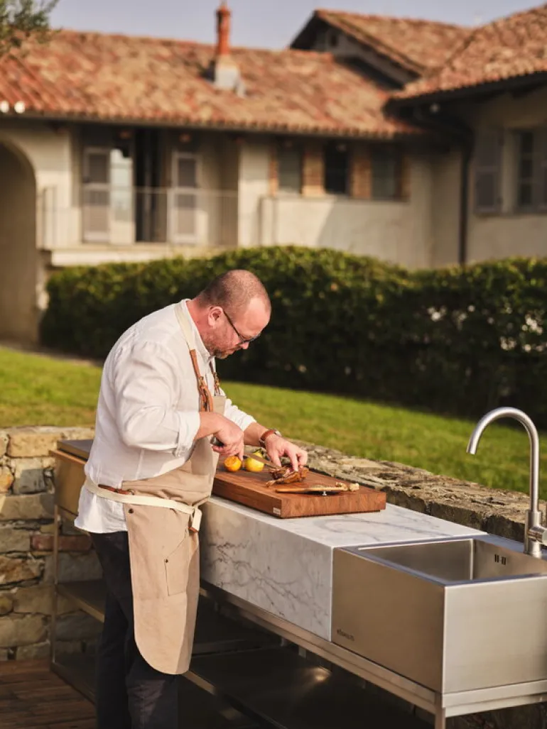 Röshults Module Marble countertop, 100 cm, white Carrara