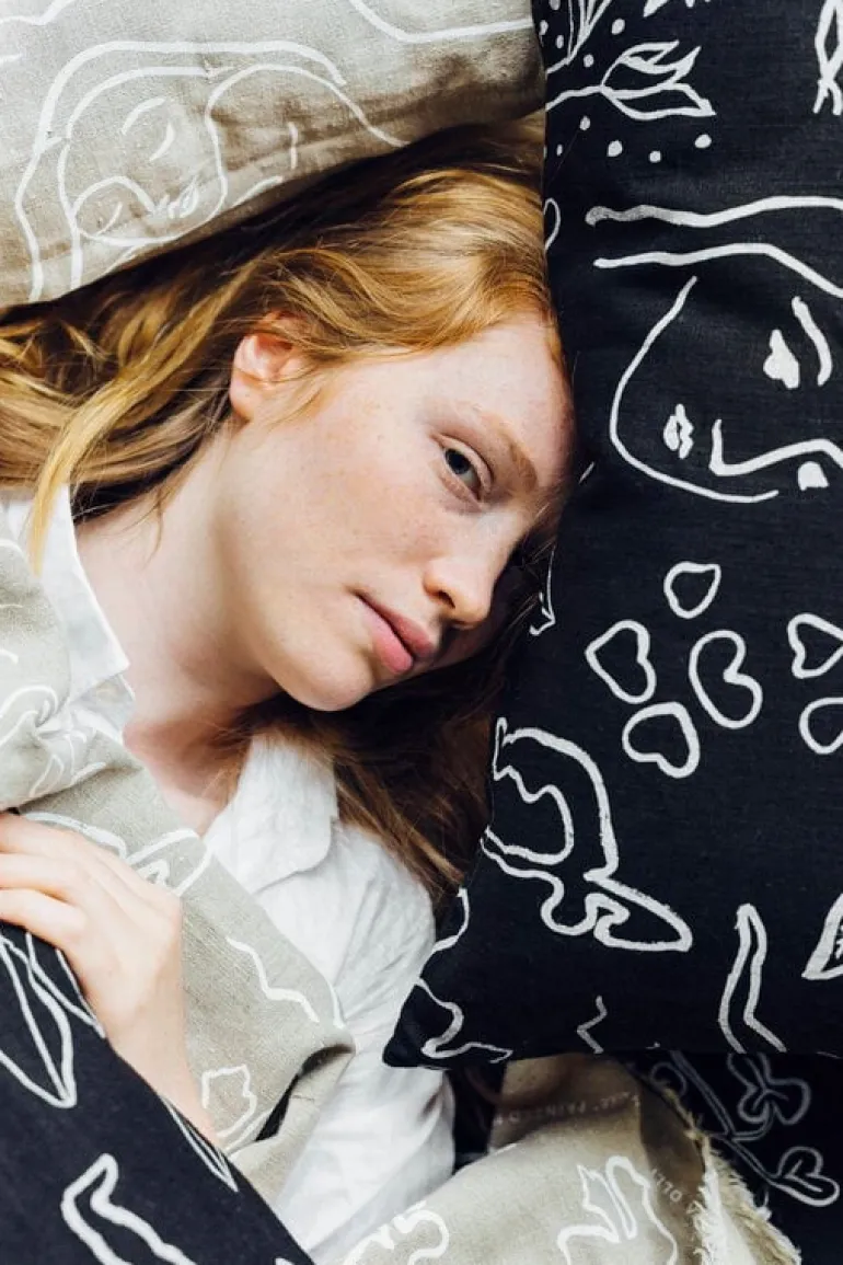 Saana ja Olli Onnenmaa cushion cover, 40 x 60 cm, black - white