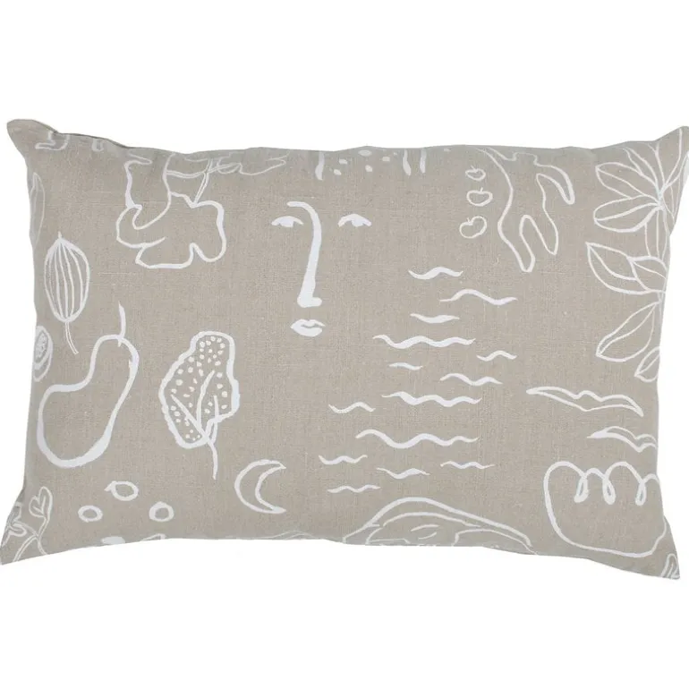Saana ja Olli Onnenmaa cushion cover, 40 x 60 cm, beige - white