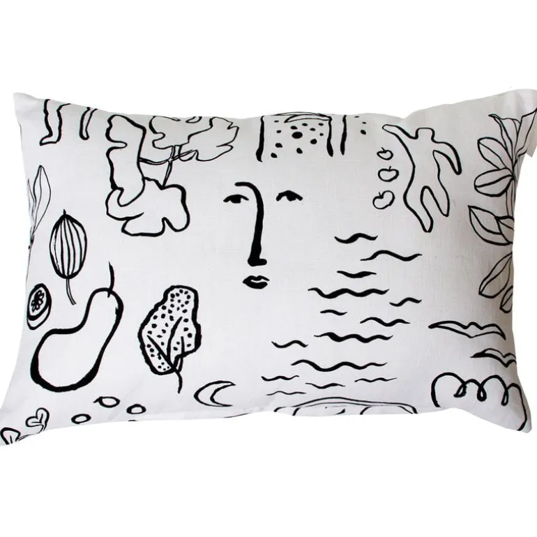 Saana ja Olli Onnenmaa cushion cover, 40 x 60 cm, white - black