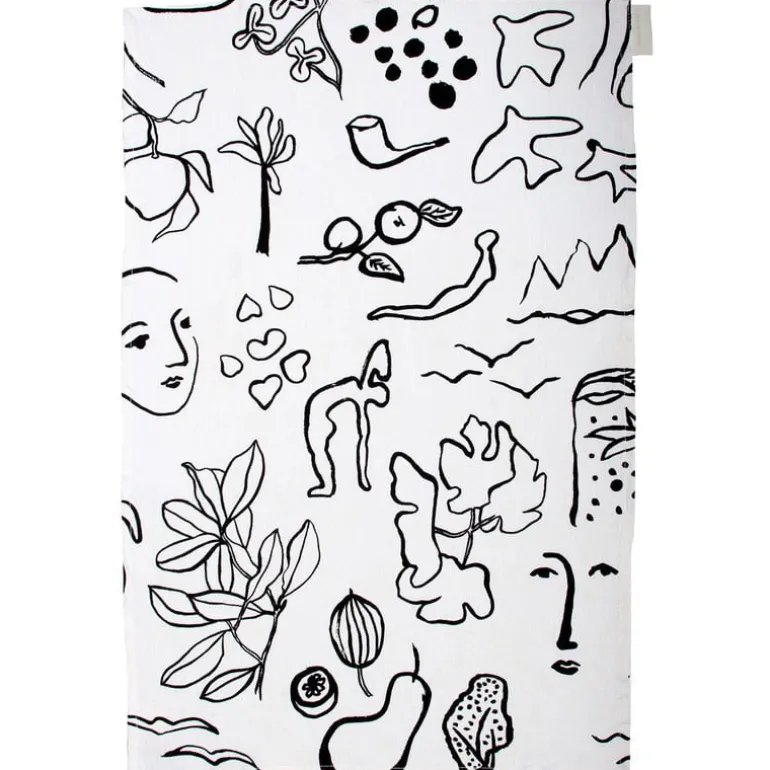 Saana ja Olli Onnenmaa tea towel/placemat, white