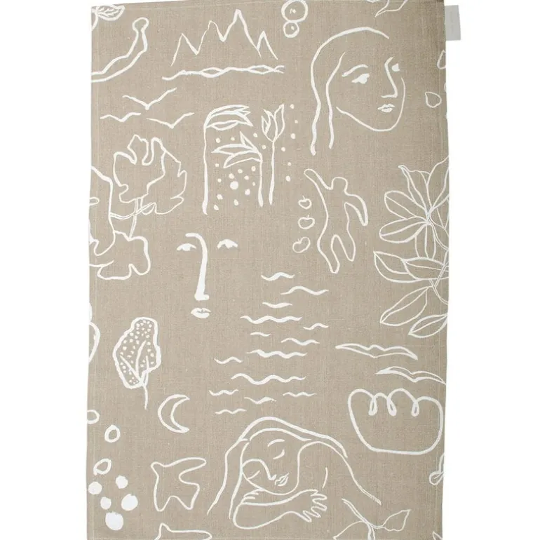 Saana ja Olli Onnenmaa tea towel/placemat, beige