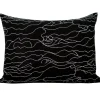 Saana ja Olli Rakkauden meri cushion cover, 60 x 80 cm, black - white