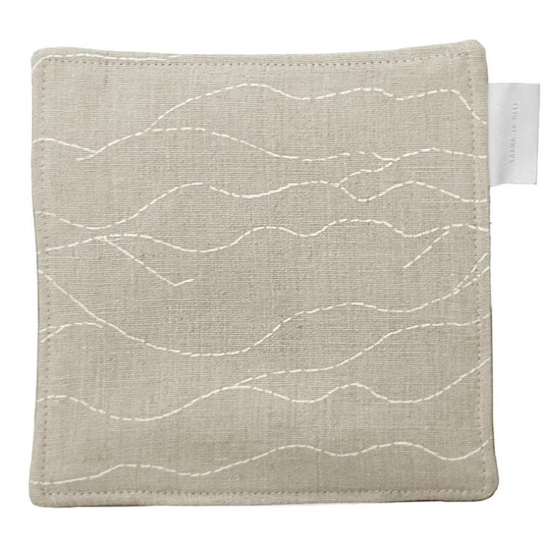 Saana ja Olli Rakkauden meri pot holder, beige - white