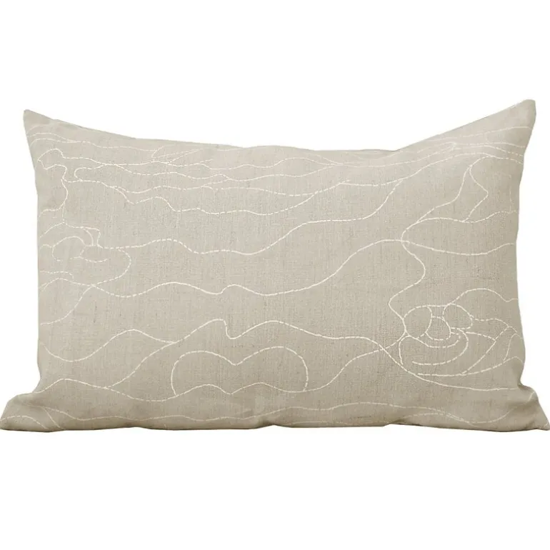 Saana ja Olli Rakkauden meri cushion cover, 40 x 60 cm, beige - white