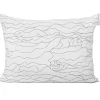Saana ja Olli Rakkauden meri cushion cover, 60 x 80 cm, white - black