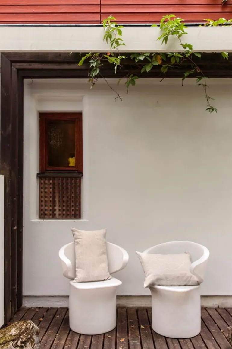 Saana ja Olli Rakkauden meri cushion cover, 60 x 80 cm, beige - white