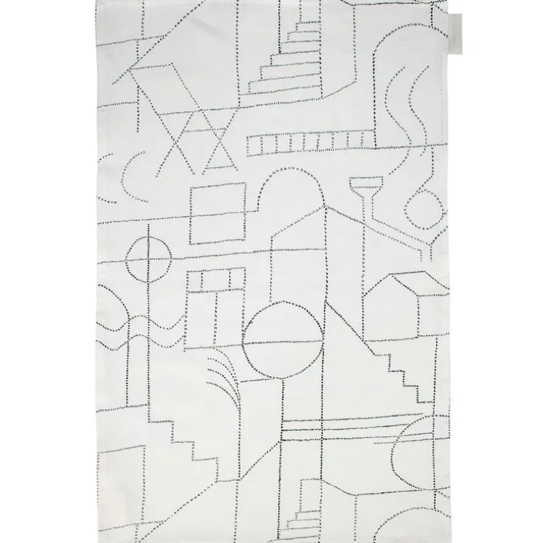 Saana ja Olli Unien talo tea towel/placemat, white