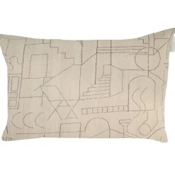 Saana ja Olli Unien talo cushion cover, 40 x 60 cm, beige - black