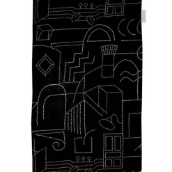 Saana ja Olli Unien talo tea towel/placemat, black