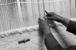 Sera Helsinki Laine rug knotted, off white - brown