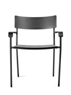 Serax August chair with armrests, wide, black