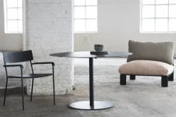 Serax August chair with armrests, wide, black