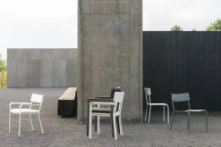 Serax August chair with armrests, narrow, black