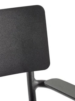 Serax August chair with armrests, narrow, black