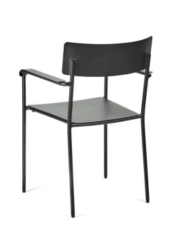 Serax August chair with armrests, narrow, black