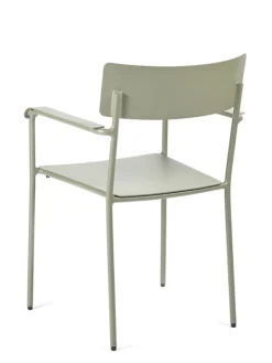Serax August chair with armrests, narrow, green