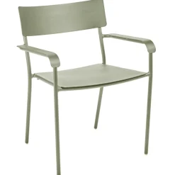 Serax August chair with armrests, wide, green