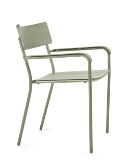 Serax August chair with armrests, wide, green