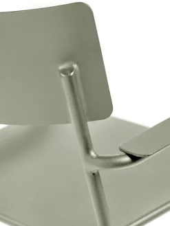 Serax August chair with armrests, wide, green