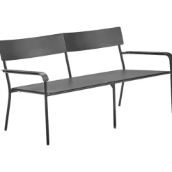 Serax August 2-seater bench with backrest, black