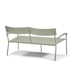 Serax August 2-seater bench with backrest, green