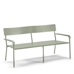 Serax August 2-seater bench with backrest, green
