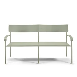 Serax August 2-seater bench with backrest, green