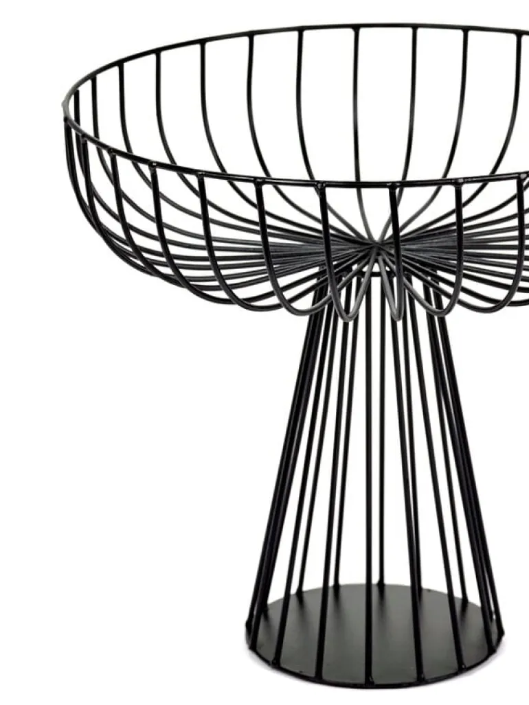 Serax Catu basket with stand, black