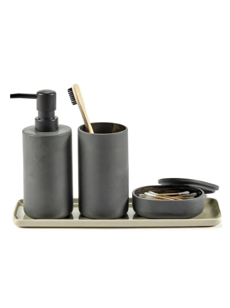 Serax Cose container with lid, oval, S, dark grey