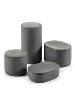 Serax Cose container with lid, round, S, dark grey