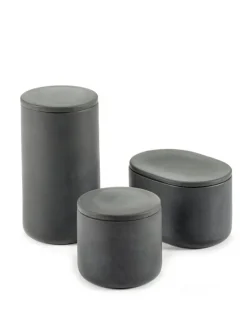 Serax Cose container with lid, round, L, dark grey