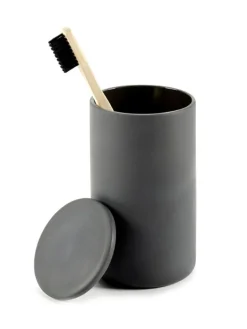 Serax Cose container with lid, round, L, dark grey