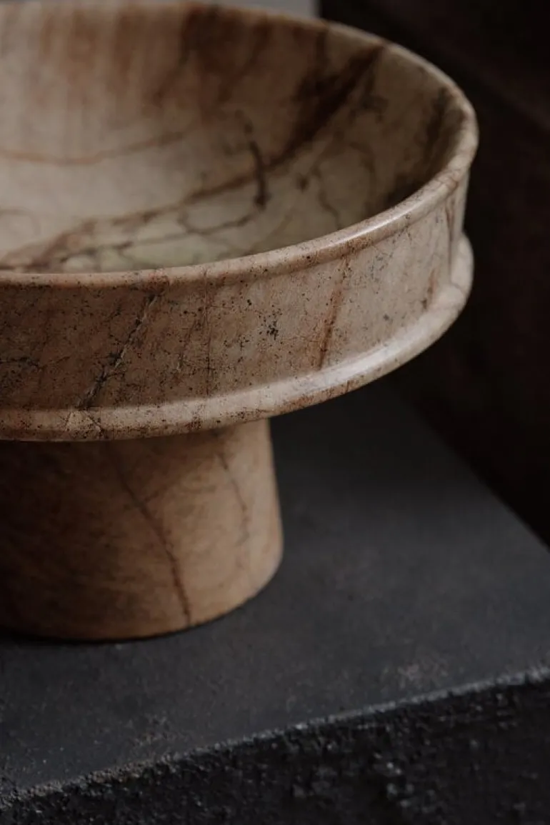 Serax Dune bowl, high, 30,5 cm, brown marble